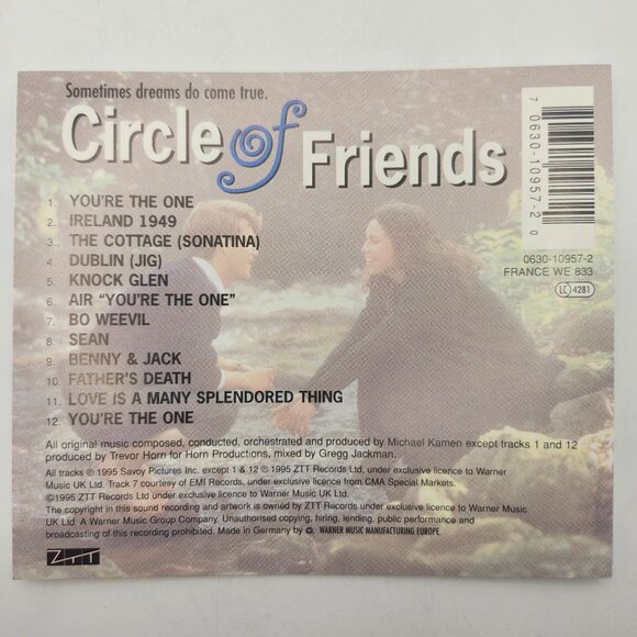 Circle Of Friendsa Soundtrack CD 1995 ZTT Records Germany Import Shane McGowan - Picture 4 of 6